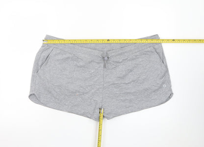 Marks and Spencer Women Grey Size 22 Drawstring Sweat Shorts