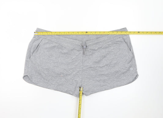 Marks and Spencer Women Grey Size 22 Drawstring Sweat Shorts