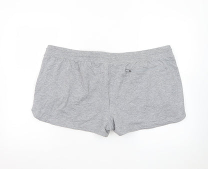 Marks and Spencer Women Grey Size 22 Drawstring Sweat Shorts
