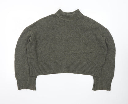 Anine Bing Women’s Grey Cashmere Mock Neck Jumper Size S