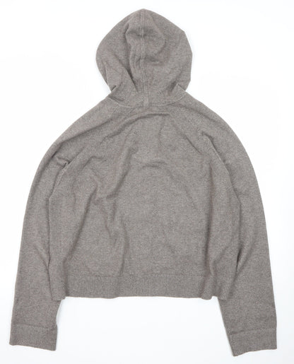 Marks and Spencer Women’s Beige Cashmere Full Zip Hoodie Size L