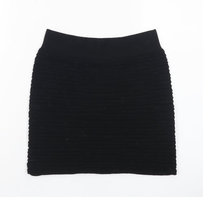 Nutshell Women Black Mini Straight Skirt Nylon Blend F/S