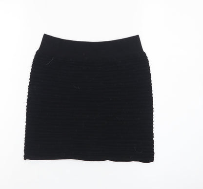 Nutshell Women Black Mini Straight Skirt Nylon Blend F/S