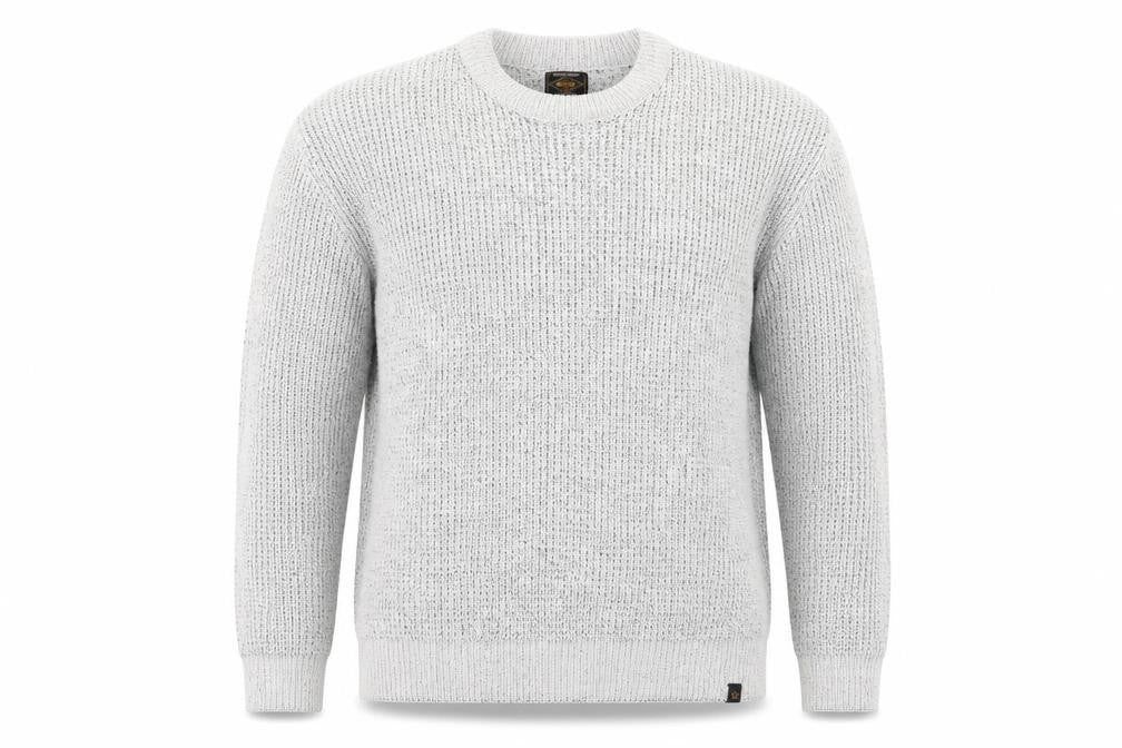 Next Men Grey Chunky Knit Crew Neck Pullover Jumper 2XL