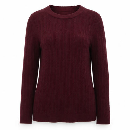 Stradivarius Womens Red Cable Knit Pullover Jumper Size 8