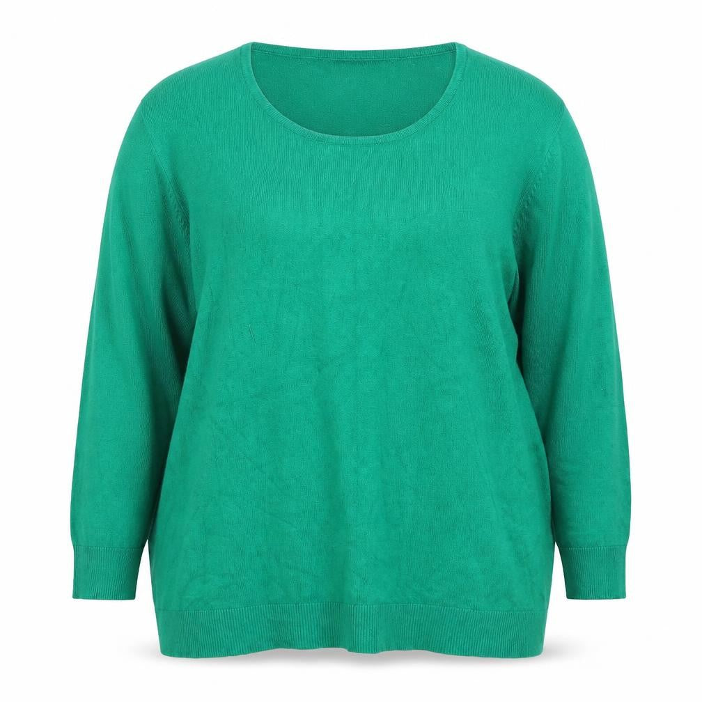Capsule Women's Green Plus Size 20/22 Knit Scoop Neck Pullover Jumper