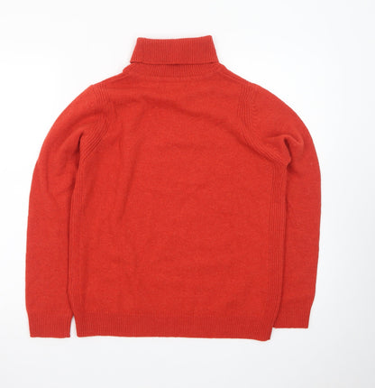 Marks and Spencer Women’s Red Roll Neck Merino Wool Jumper Size 8