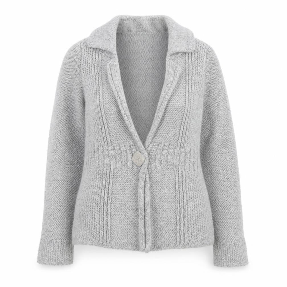 Marks and Spencer Per Una Women Grey Cardigan M Wool Blend Knit