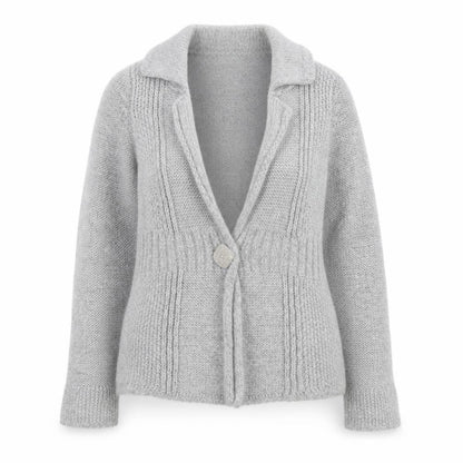 Marks and Spencer Per Una Women Grey Cardigan M Wool Blend Knit