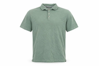 John Lewis Men's Green Cotton Short Sleeve Polo Shirt M