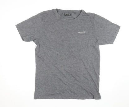 Crosshatch Men’s Grey Sustainable Cotton Crew Neck T-Shirt Size L