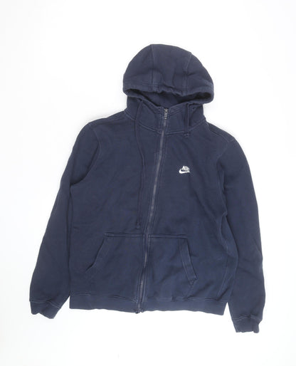 Nike Men's Blue Full Zip Hoodie Medium Fleece Sportswear