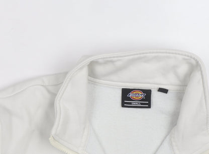 Dickies Men’s White Small 1/4 Zip Fleece Sweatshirt