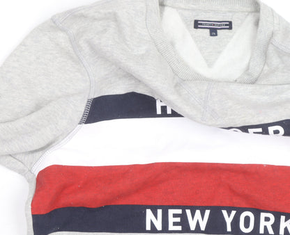 Tommy Hilfiger Men's Grey Logo Pullover Sweatshirt L