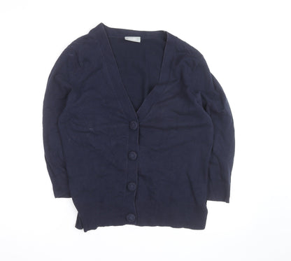 Wallis Women’s Blue V-Neck Button Cardigan Size 16