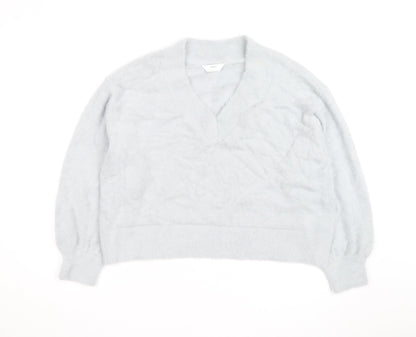 Marks and Spencer Women’s Grey V-Neck Pullover Jumper Size L