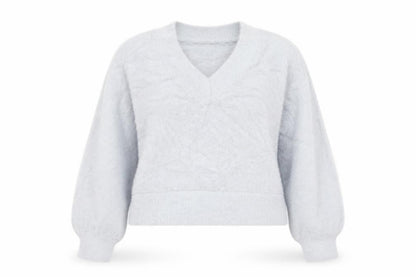 Marks & Spencer Women’s Grey V-Neck Pullover Jumper Size L