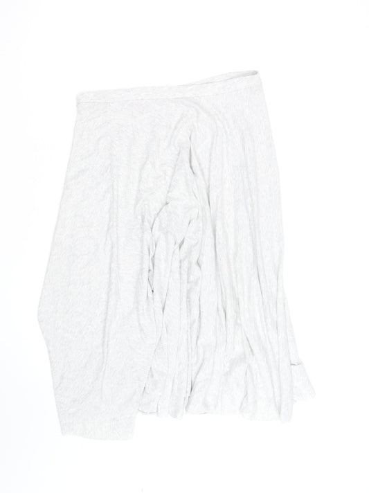 White Stuff Women's Grey Size 12 A-Line Jersey Midi Skirt
