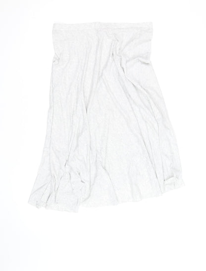 White Stuff Women's Grey Size 12 A-Line Jersey Midi Skirt
