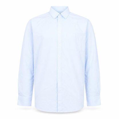Marks and Spencer Men's Light Blue Regular Fit Long Sleeve Button-Up Shirt 17L