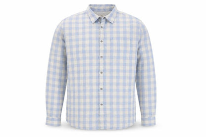 Marks & Spencer Men's Blue Check Regular Fit 2XL Long Sleeve Shirt