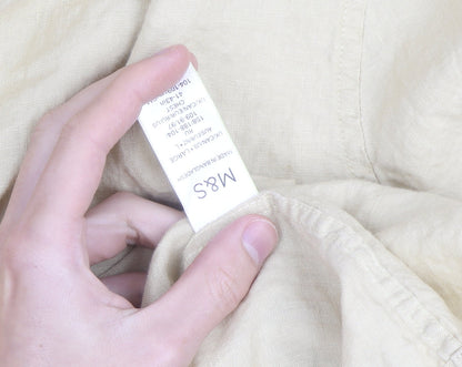 Marks and Spencer Men’s Beige Pure Linen Long Sleeve Shirt L