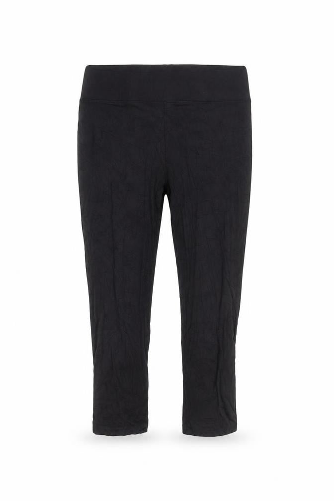 Marks and Spencer Women’s Black Capri Leggings L Jersey Cotton Stretch