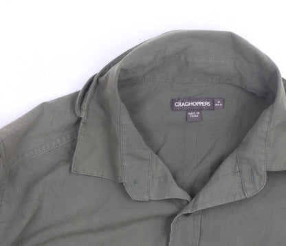 Craghoppers Men's Green Long Sleeve Button-Up Outdoor Shirt Size M