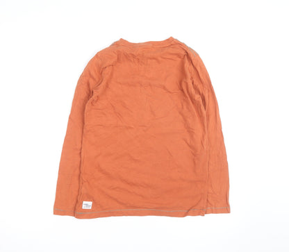 FatFace Boys Orange Land Rover Graphic Long Sleeve Cotton T-Shirt 11-12 Years