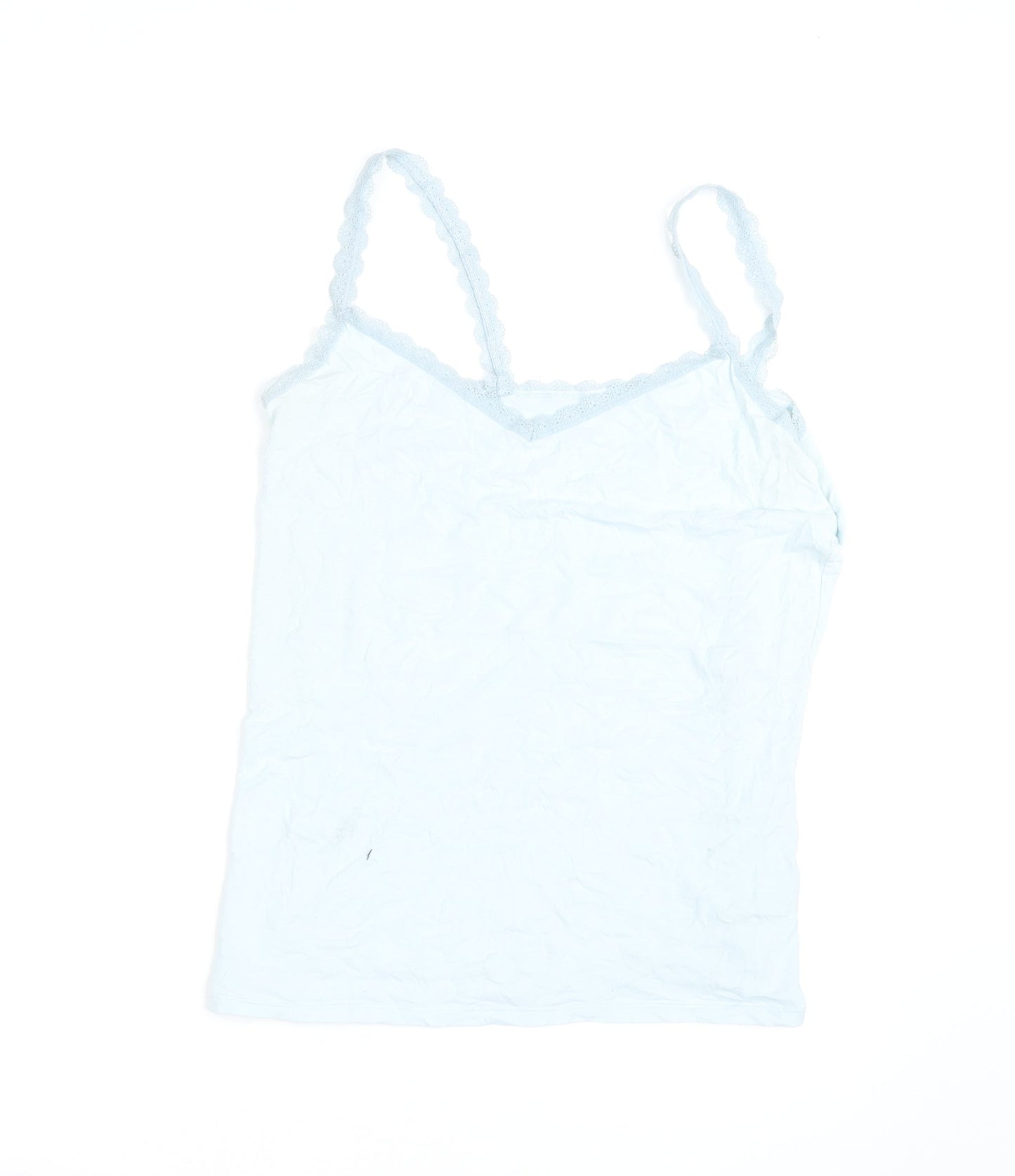 Marks and Spencer Women's Blue Lace Trim Camisole Vest Top Size 20