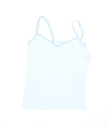 Marks and Spencer Women's Blue Lace Trim Camisole Vest Top Size 20