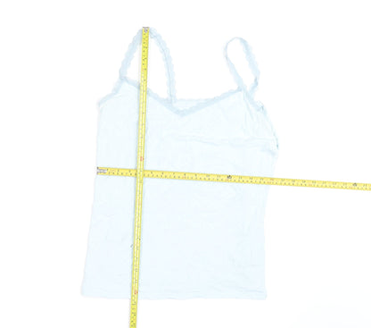 Marks and Spencer Women's Blue Lace Trim Camisole Vest Top Size 20