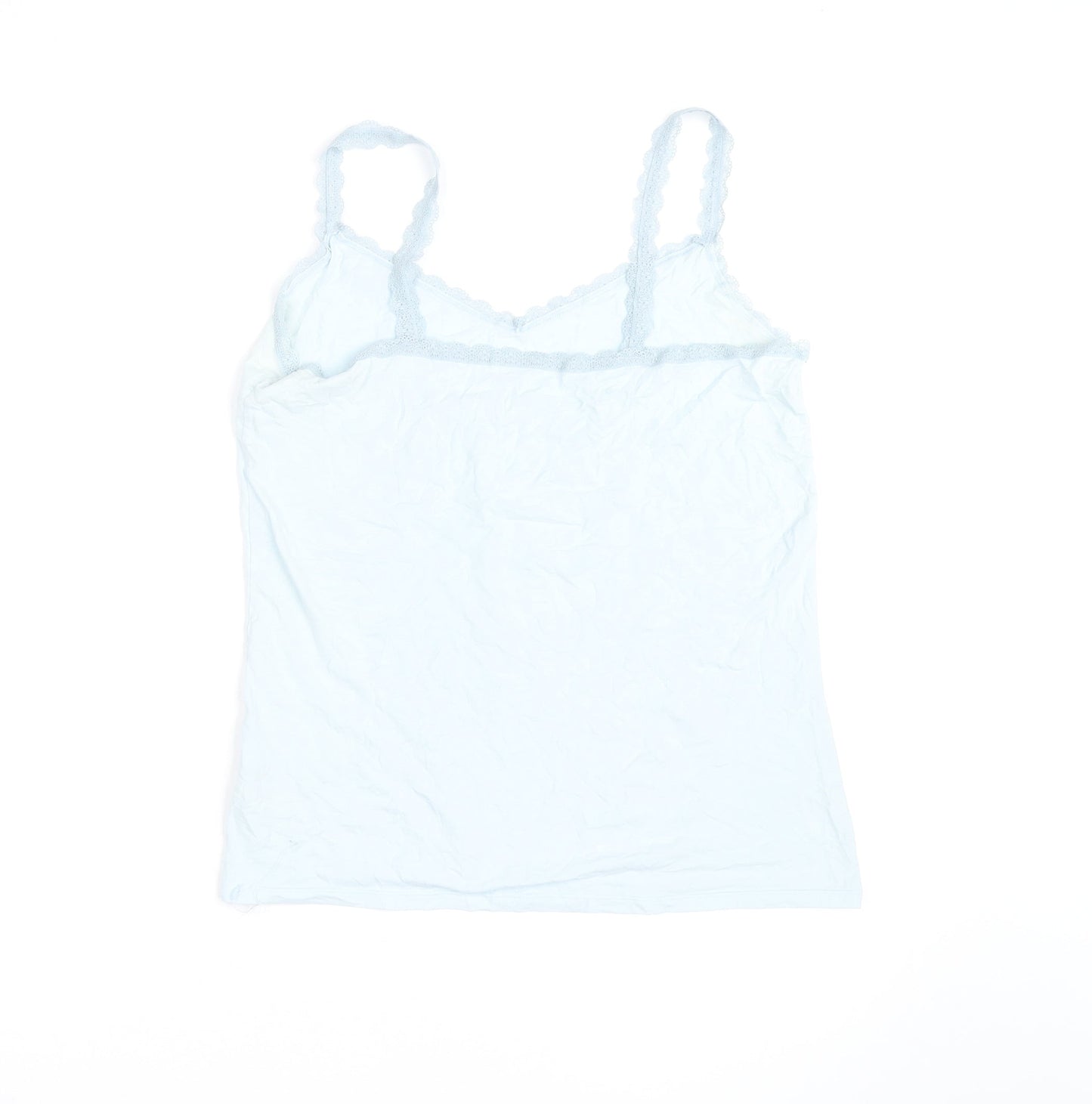 Marks and Spencer Women's Blue Lace Trim Camisole Vest Top Size 20