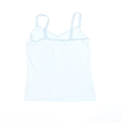 Marks and Spencer Women's Blue Lace Trim Camisole Vest Top Size 20