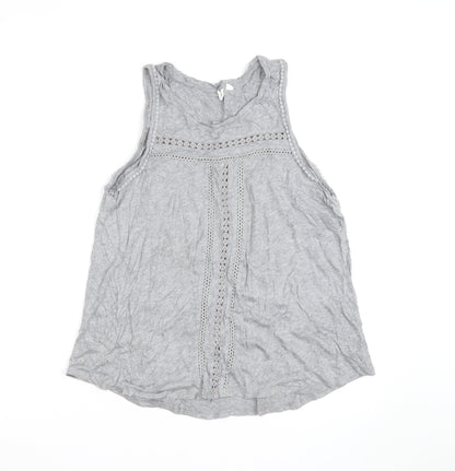 GAP Women’s Grey Crochet Trim Sleeveless Tank Top M