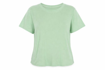 Next Women Green Short Sleeve Cotton Pullover Jumper Size 12