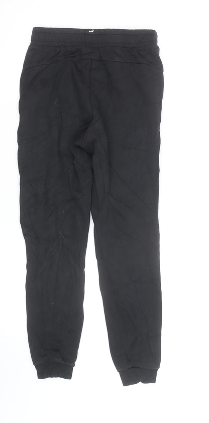 Puma Boys Black Jogger Sweatpants 10 Years Regular Fit Fleece Activewear