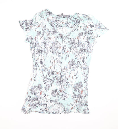 Per Una Women’s Multicoloured Floral Beaded Short Sleeve T-Shirt Size 12