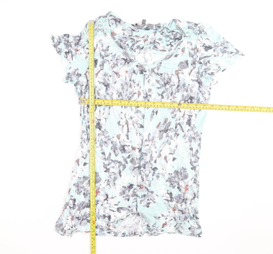 Per Una Women’s Multicoloured Floral Beaded Short Sleeve T-Shirt Size 12