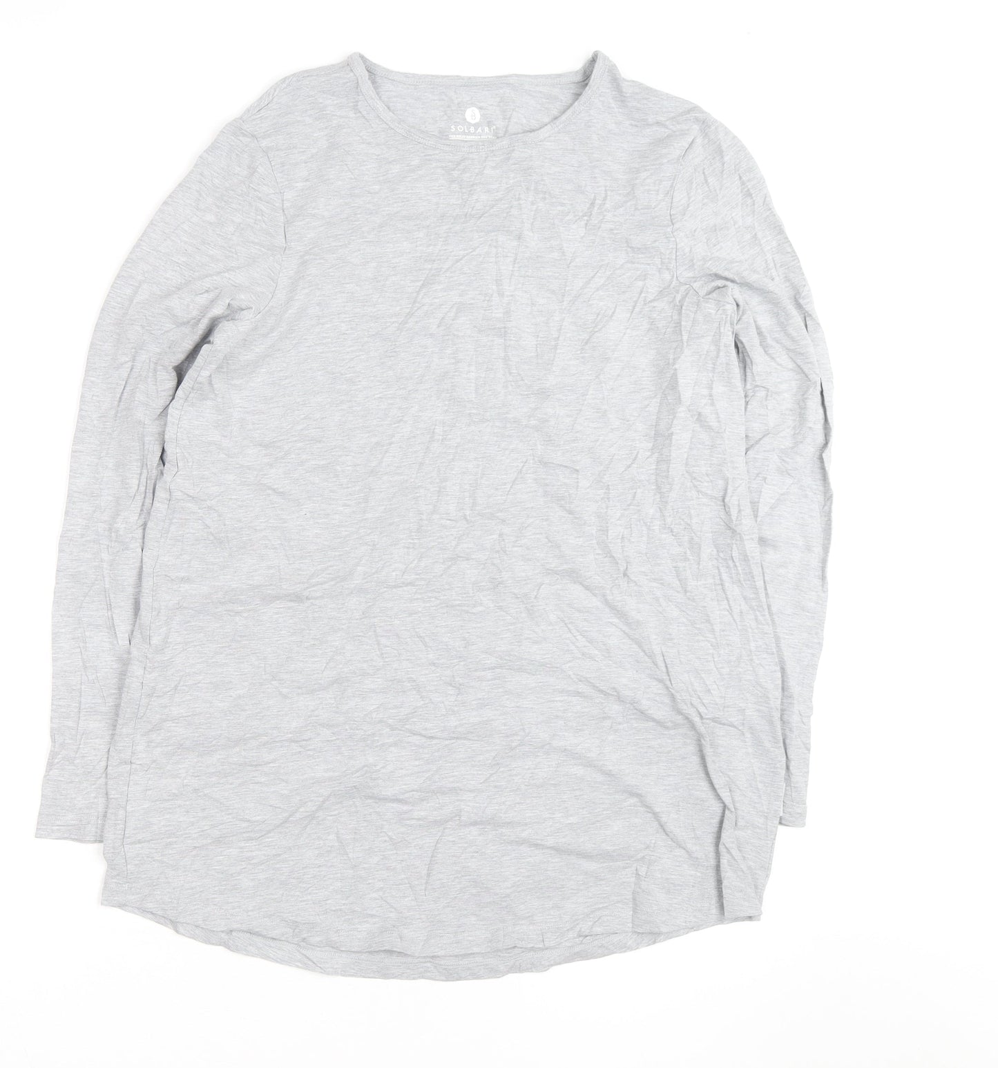 Solbari Men’s Grey Long Sleeve UV Protection Cotton Top Size M