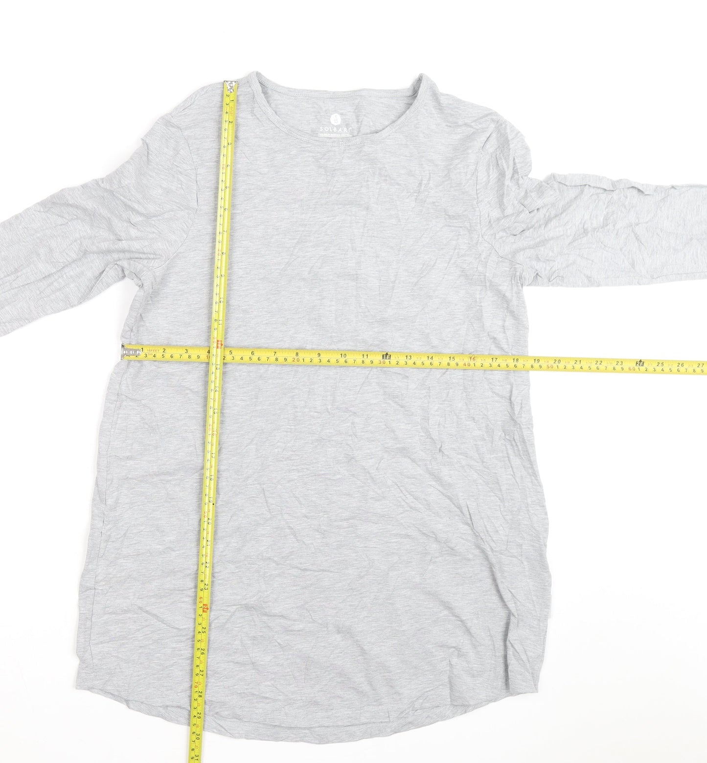Solbari Men’s Grey Long Sleeve UV Protection Cotton Top Size M