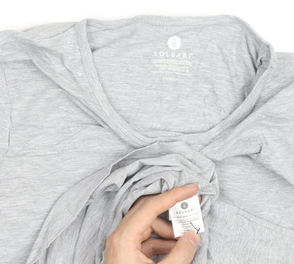 Solbari Men’s Grey Long Sleeve UV Protection Cotton Top Size M