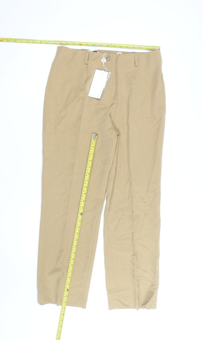 Artigiano Women’s Beige Cotton Stretch Dress Pants Size 18