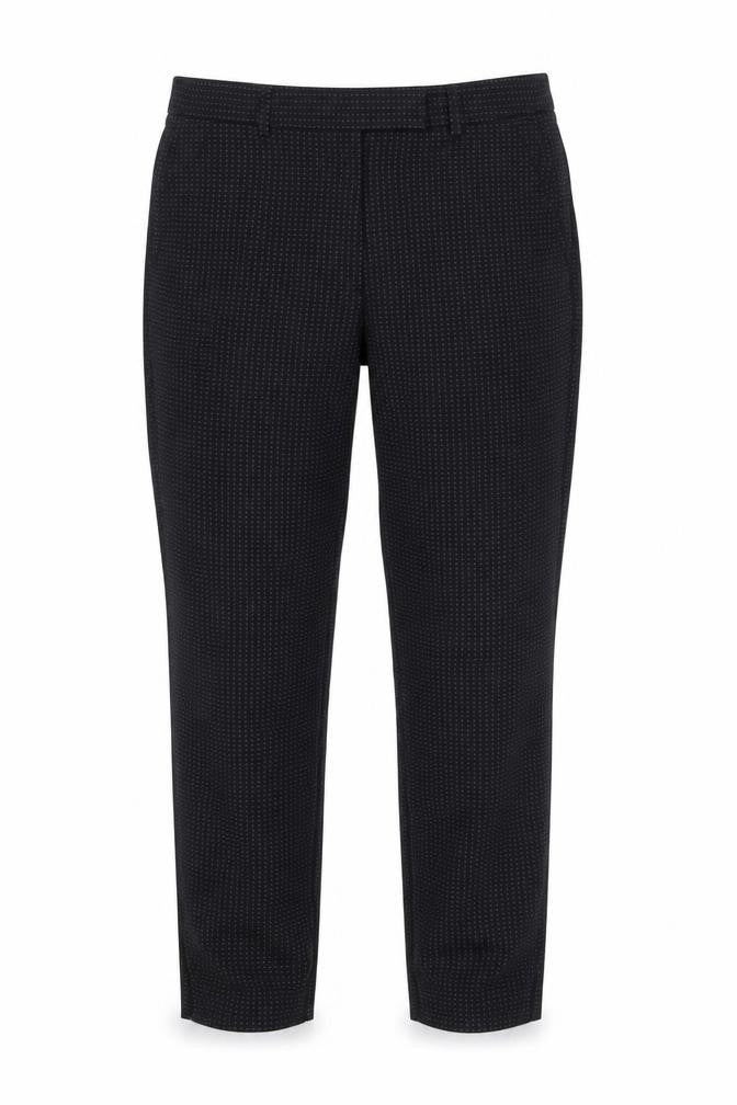 Marks and Spencer Women's Black Geometric Slim Trousers Size 12