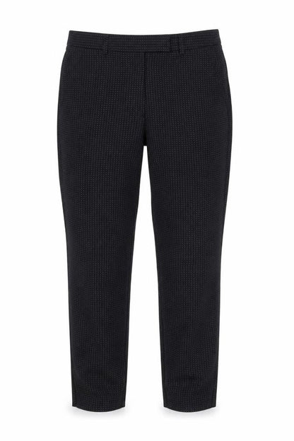 Marks and Spencer Women's Black Geometric Slim Trousers Size 12