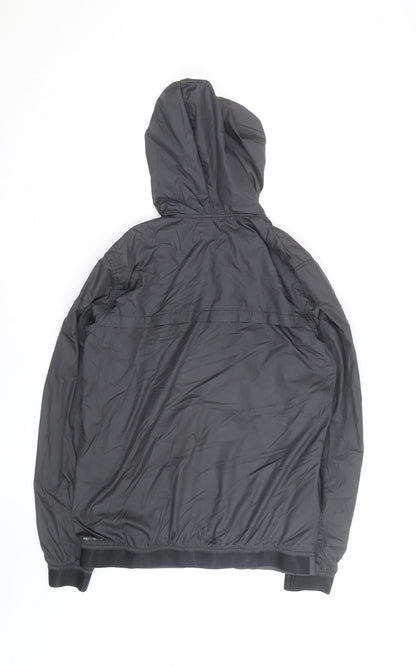 Reebok Men's Black Small Hooded Lightweight Windbreaker Jacket