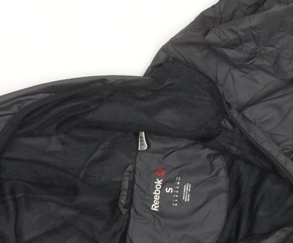 Reebok Men's Black Small Hooded Lightweight Windbreaker Jacket