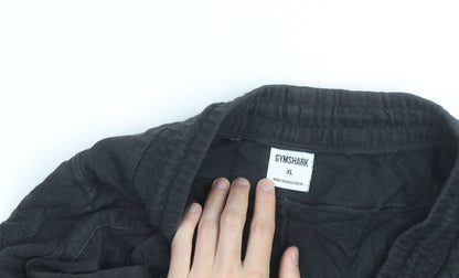 Gymshark Men’s Black XL Sweat Shorts Casual Drawstring Fit