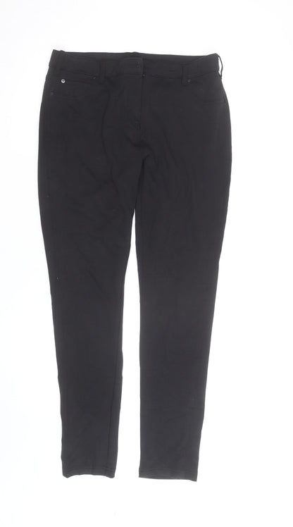 Regatta Women Black Slim Fit Cotton Stretch Trousers Size 16