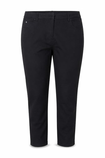 Regatta Women Black Slim Fit Cotton Stretch Trousers Size 16